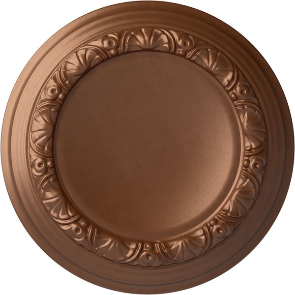 Ekena Millwork Carlsbad Ceiling Medallion (Fits Canopies up to 7 7/8"), 12 1/2"OD x 1 1/2"P, Polished Copper CM12CAPOS - main
